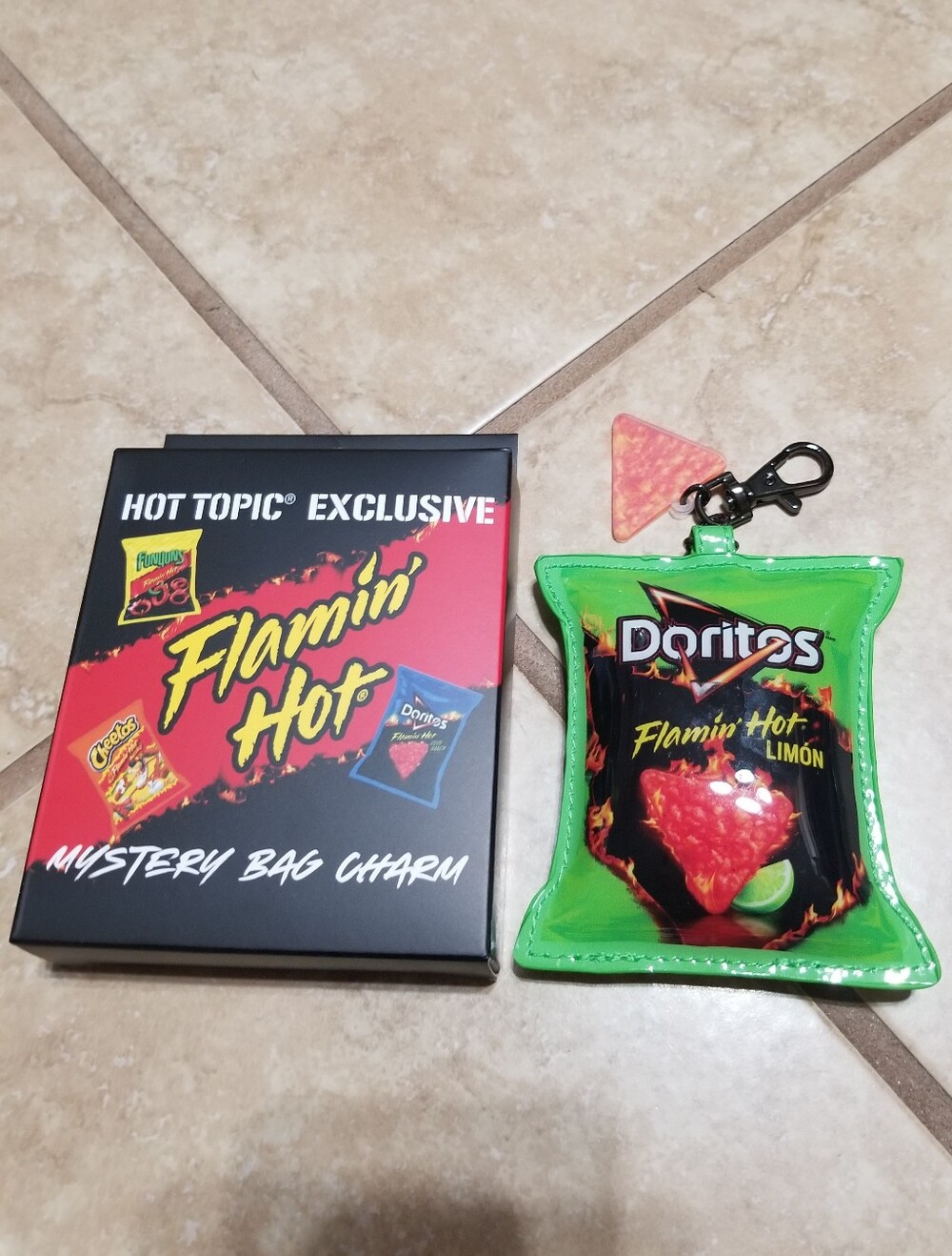 Frito Lay Flaming Hot Doritos Limon Keychain Bag Charm